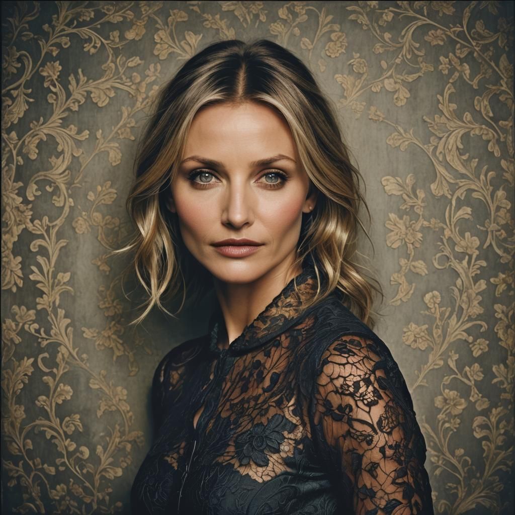 Gorgeous Cameron Diaz in Velázquez-Inspired Portrait