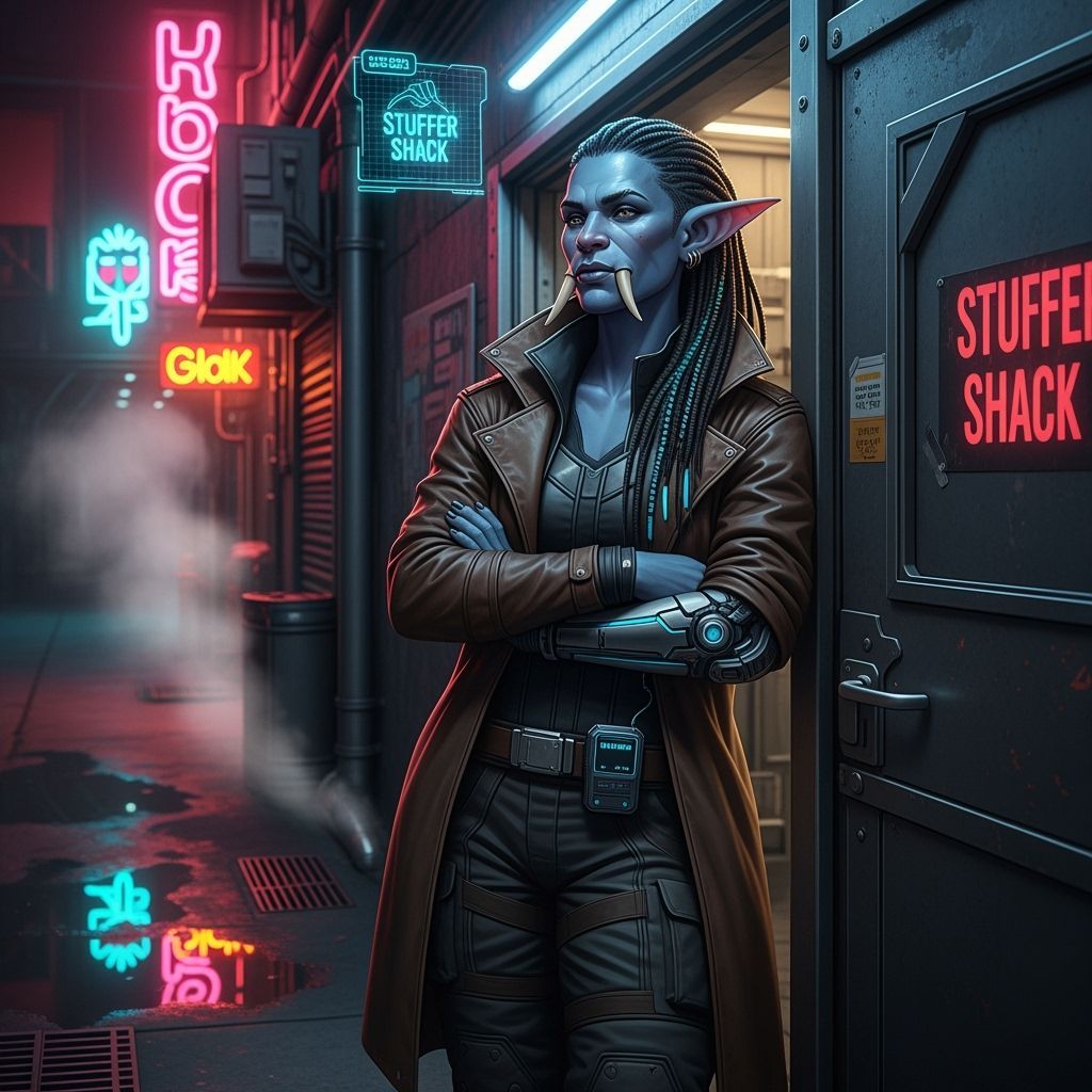 Shadowrun: Friendly Female Troll at Doorway