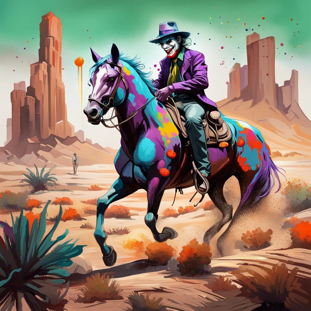 The Joker as a Cowboy