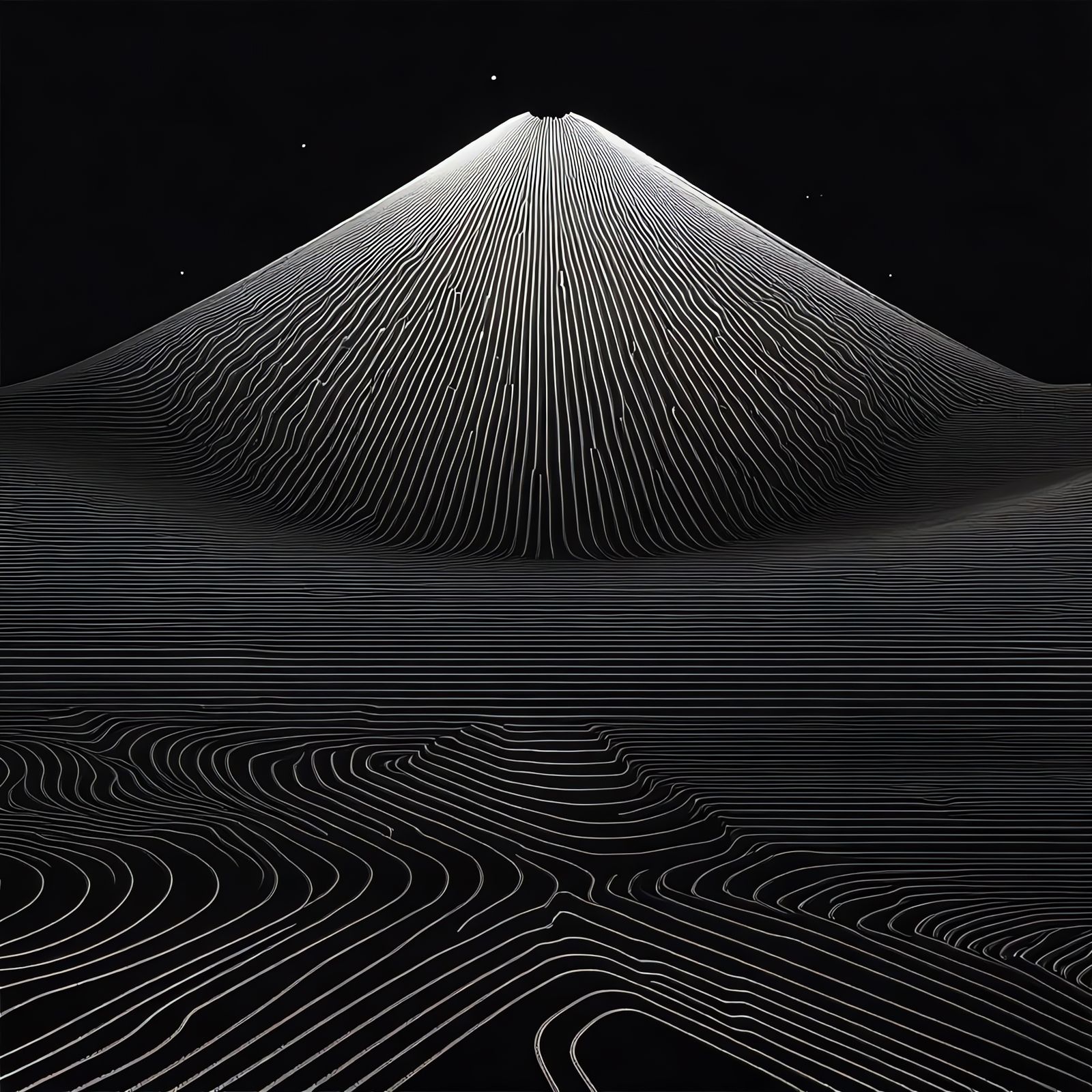 Chaotic Glitch: Volcanic Eruption in Digital Tiling