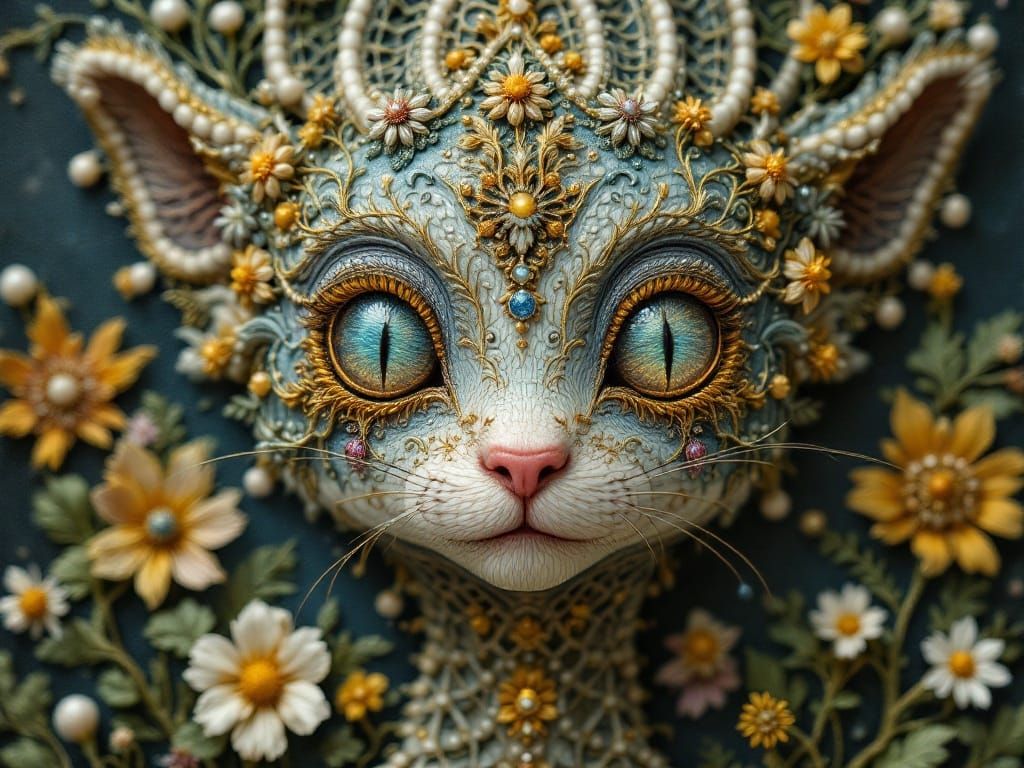 Artist-Laden Soutache Creature with Eyes