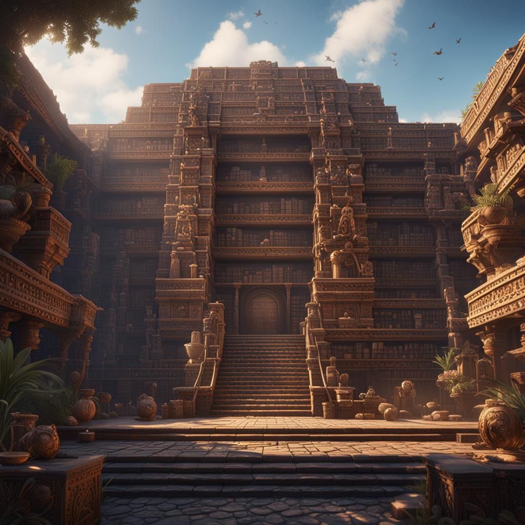 Aztec Library During the Gunpowder Age