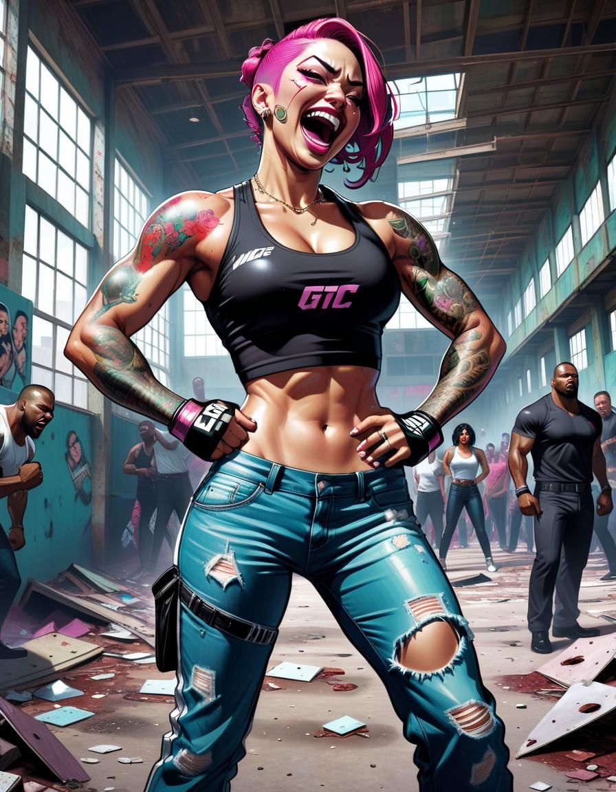 Comic Book Cover Art of Inner-City Brawler