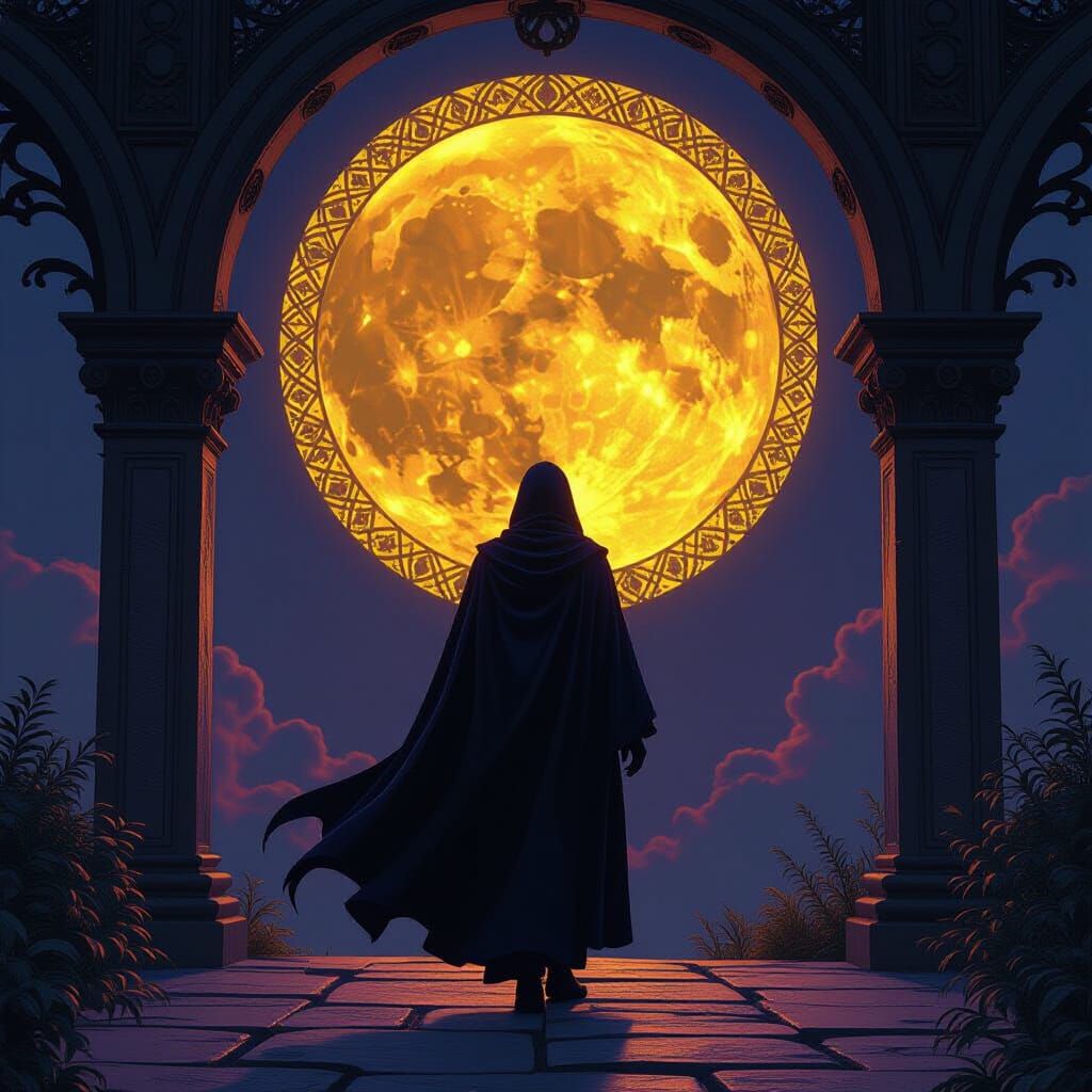 Dark Fantasy Night Walker Concept Art