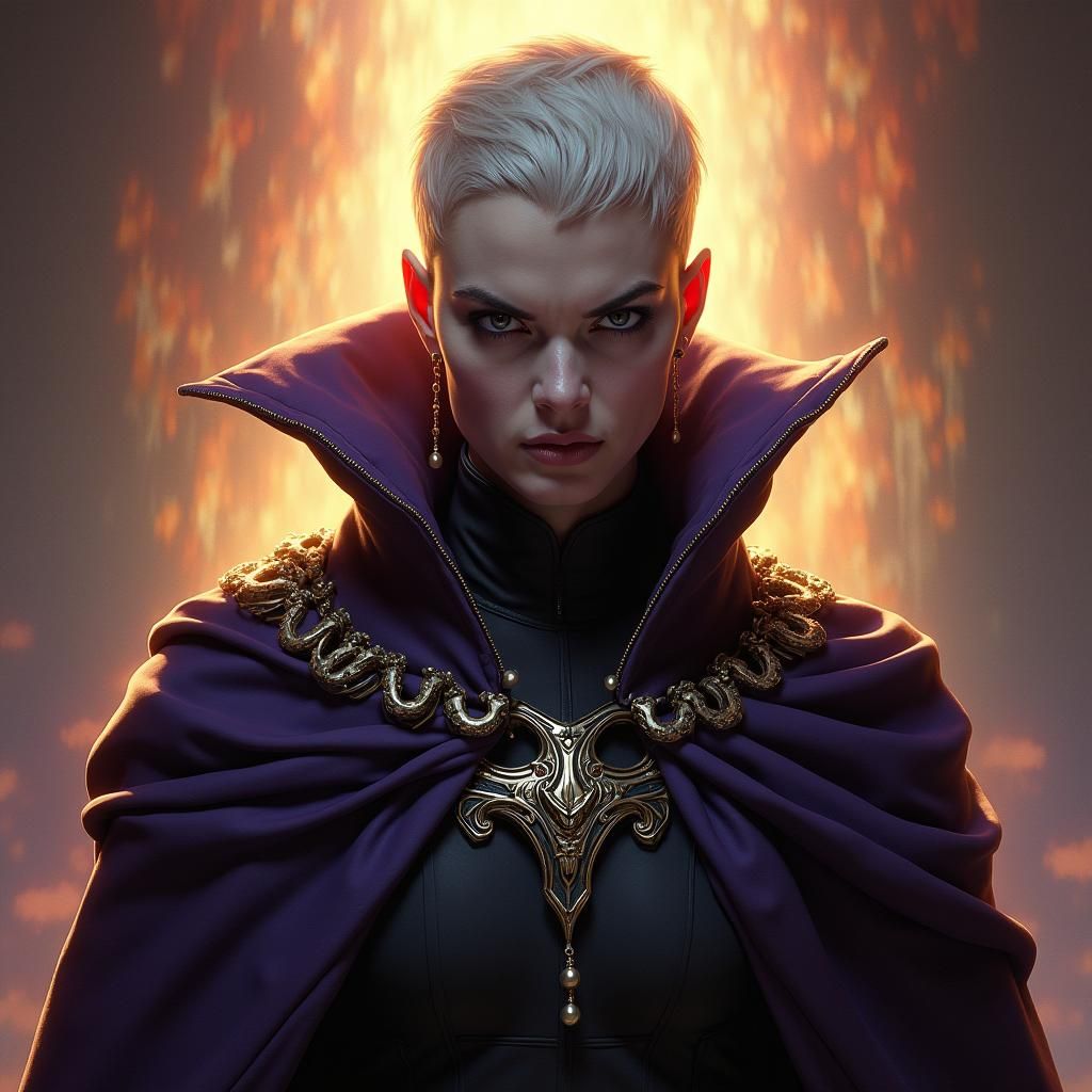 Intense Judge with Supernatural Aura