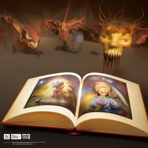 Intricate Pop-Up Book Fantasy Art in 8K