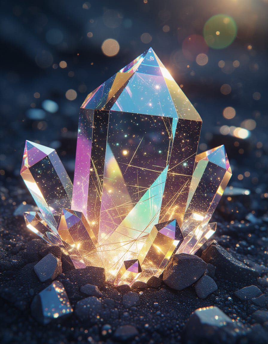 Prismatic Crystal Fractured by Rainbow Light