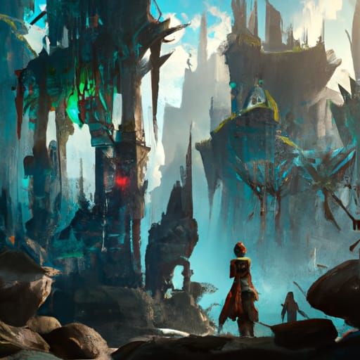 Fantastical Landscape in Detailed Matte Painting