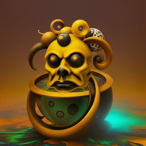 Taoist Philosophy Art: Dynamic Forces in Glass Texture