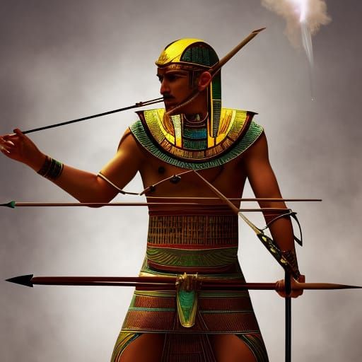 Epic Ancient Egyptian Archers in Hyperrealistic Style
