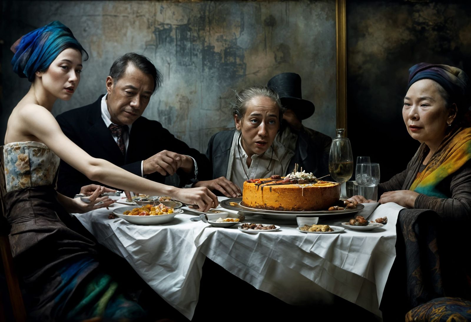 Polychromatic City Life: Abstract Matte Painting in 8K