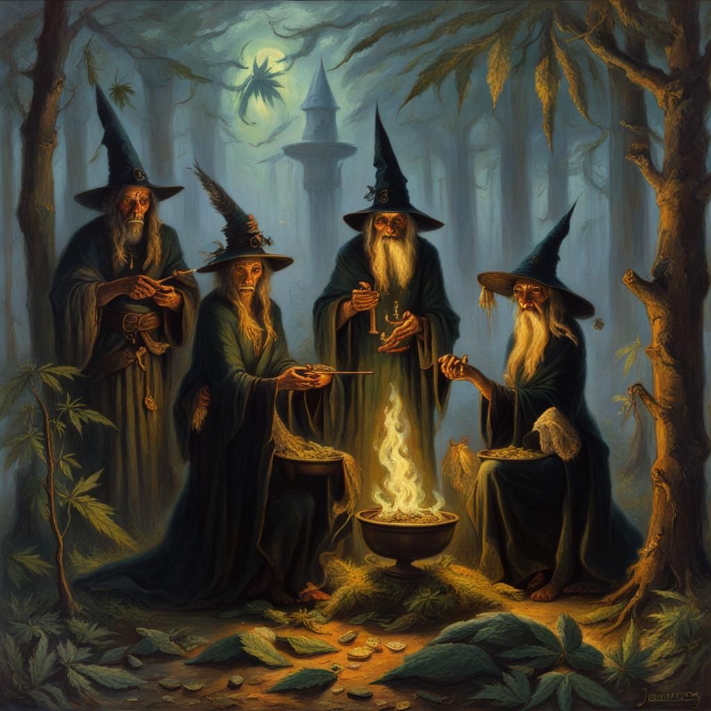 Cannabis Warlocks Share Joints with Witches