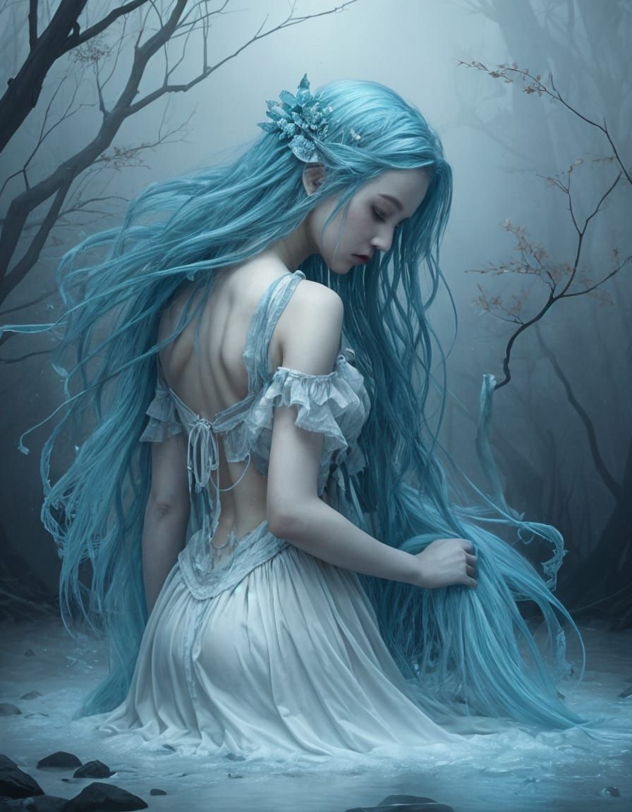 Ethereal Naiad Melts Away in a Sea of Sorrow