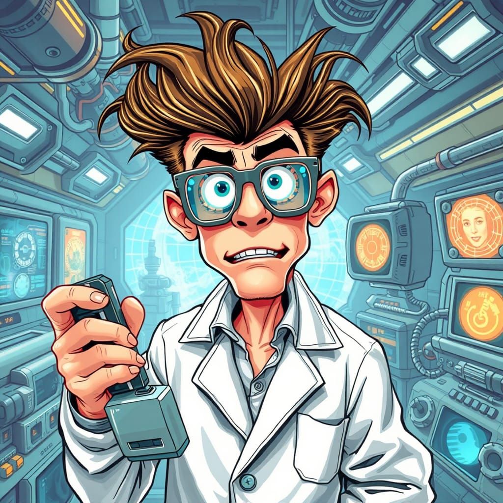 Nerd with X-Ray Glasses Reveals Futuristic World