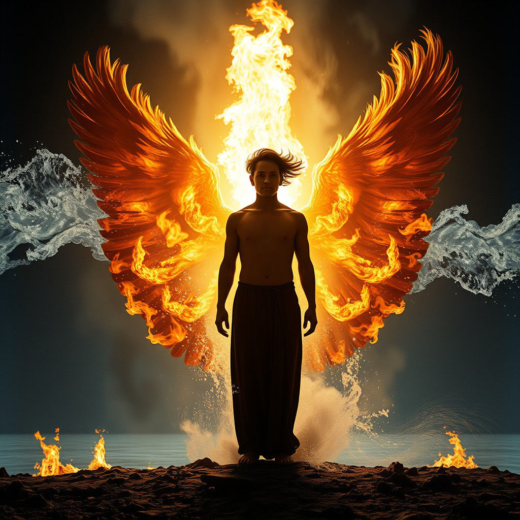 Epic Balance of Nature's Elements in Photorealistic Detail