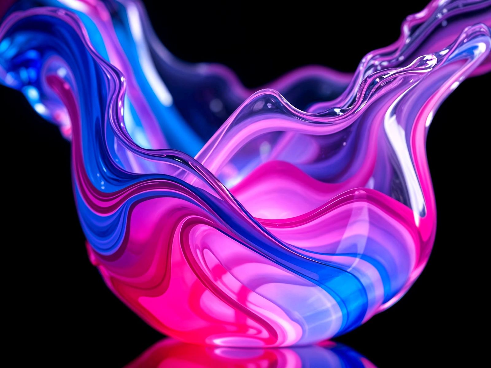 Vibrant Duotone Glass Art Masterpiece