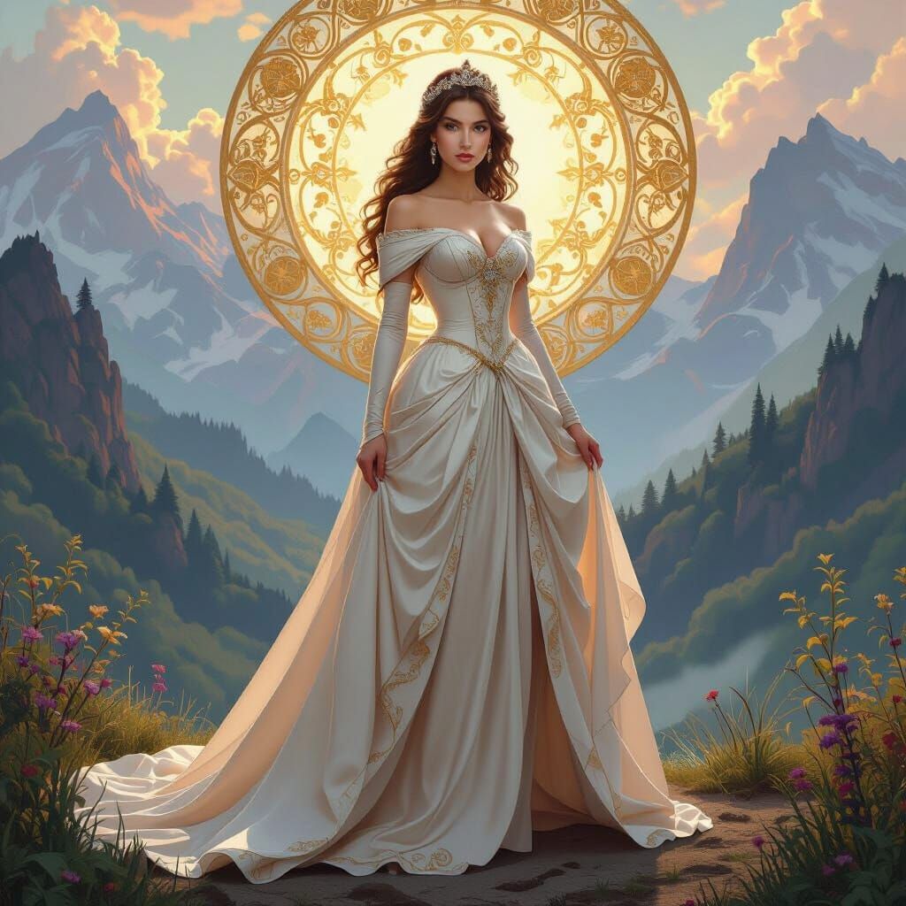 Courageous Princess in Fantasy Realm, Digital Painting