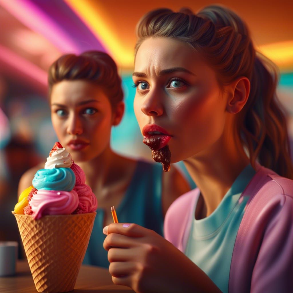 Jessie just saw her boyfriend with someone else. The ice cre...