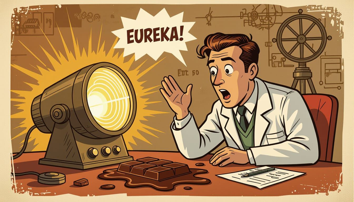 Scientist's Eureka Moment: Accidental Invention Art