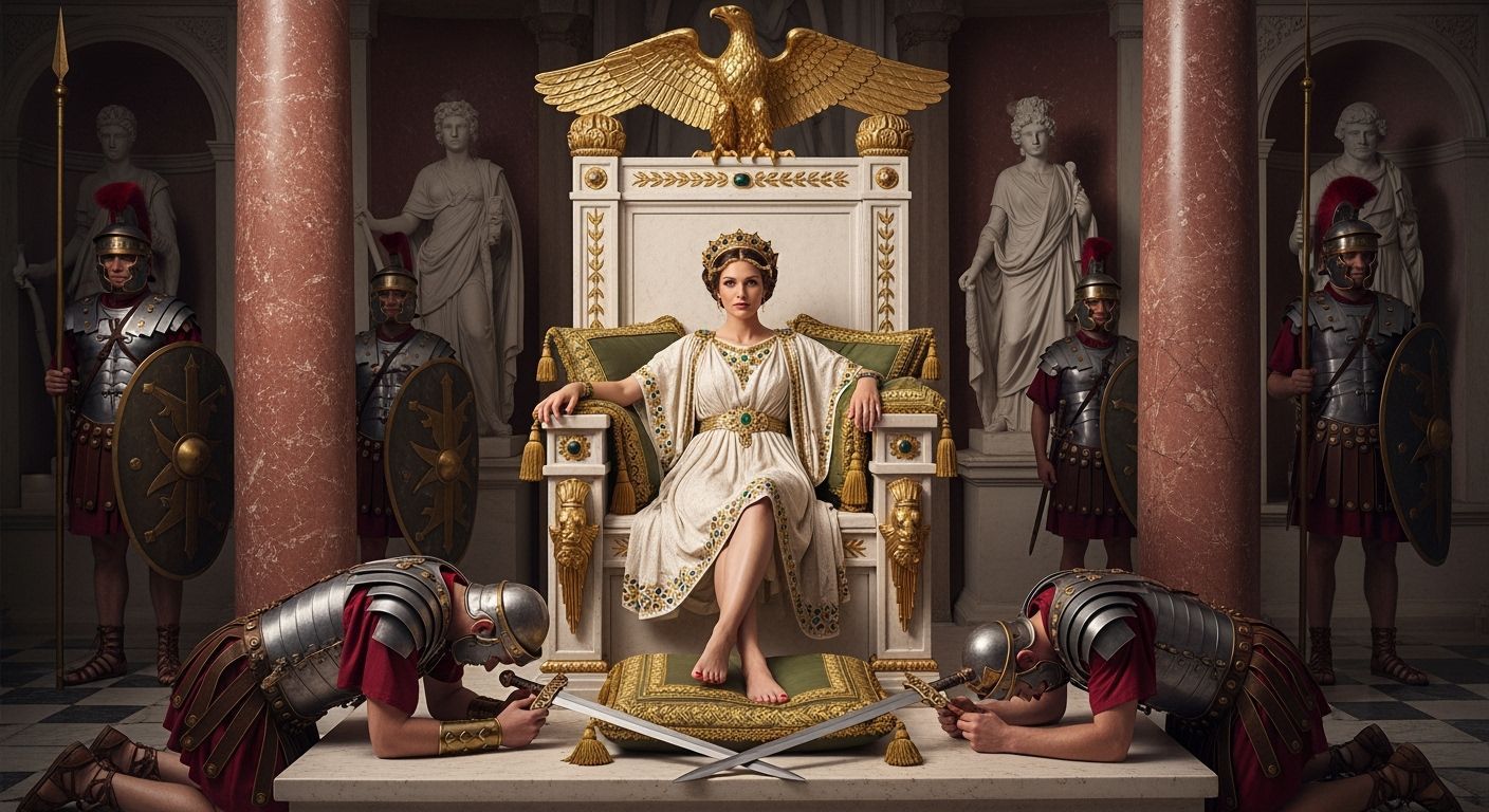 Empress Messalina on Her Throne