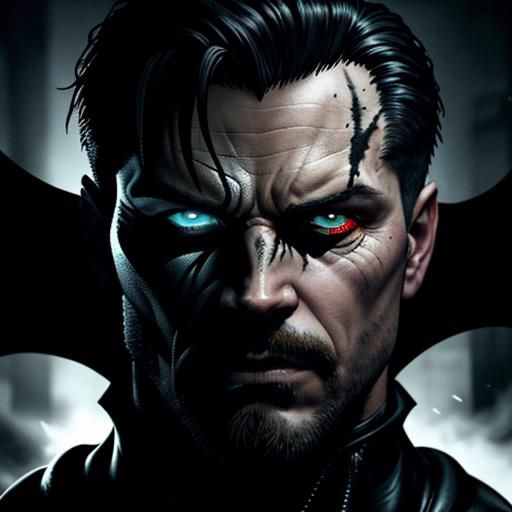 Eddie Brock Symbiote Transformation in Film Noir Style