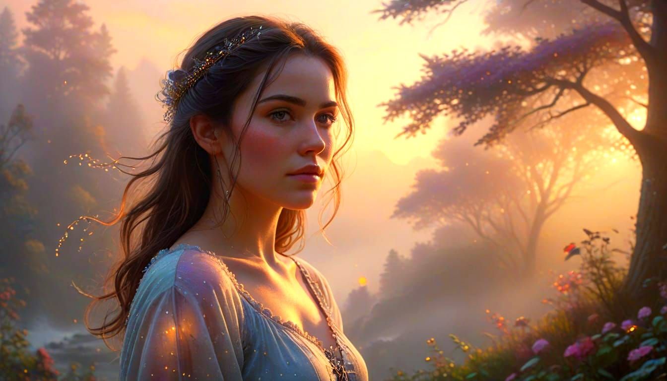 Ethereal Fantasy Dreamscape with Misty Hues