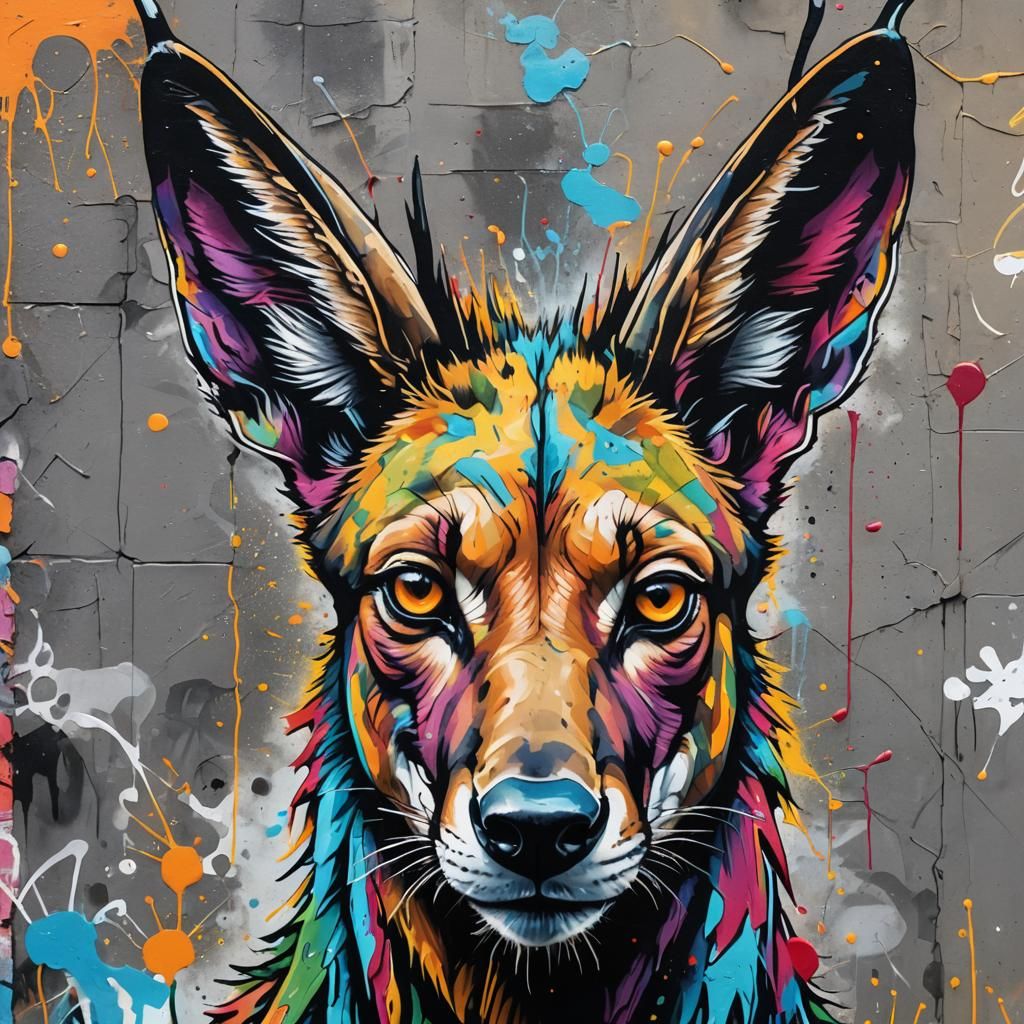 Urban Rebel in Triumphant Brushstrokes