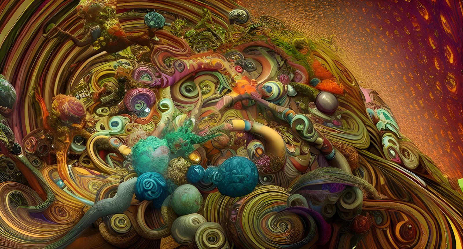 Psychedelic Lost Scene in Surreal Style