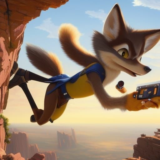 Wile E. Coyote Selfie: Digital Art Portrait