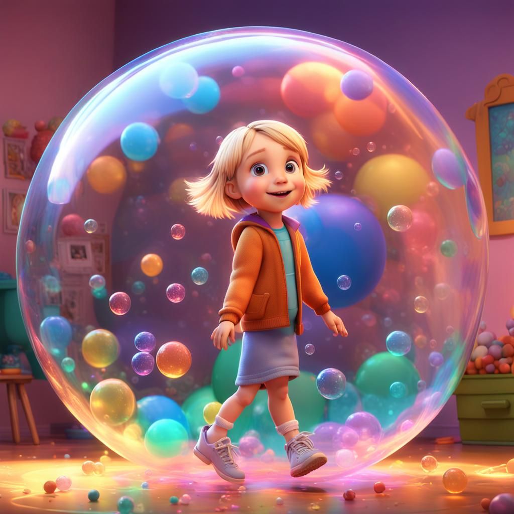 Kennedy loves to play with bubbles