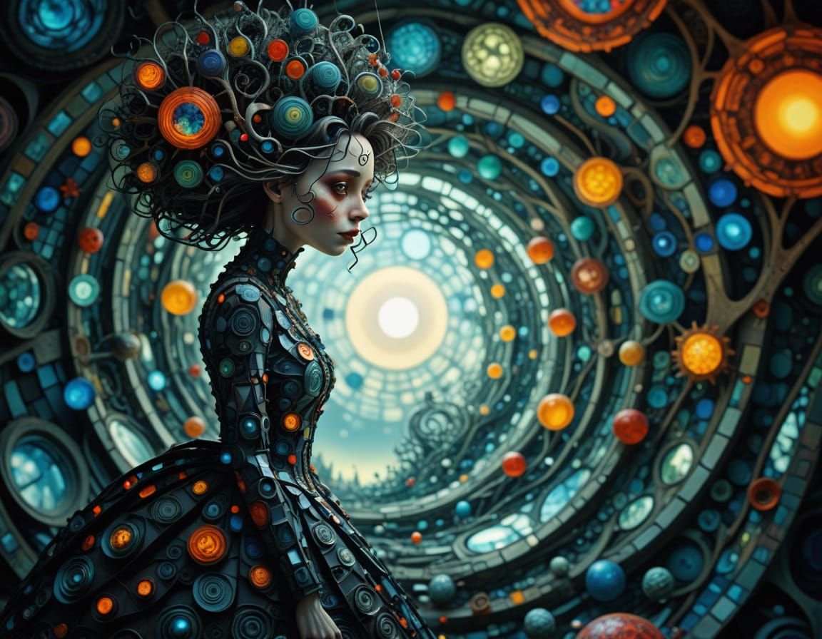 Tim Burton Style Stop Motion Woman in Wonderland