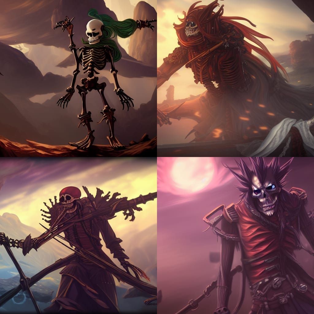 Anime Skeleton Pirate in Detailed Matte Painting