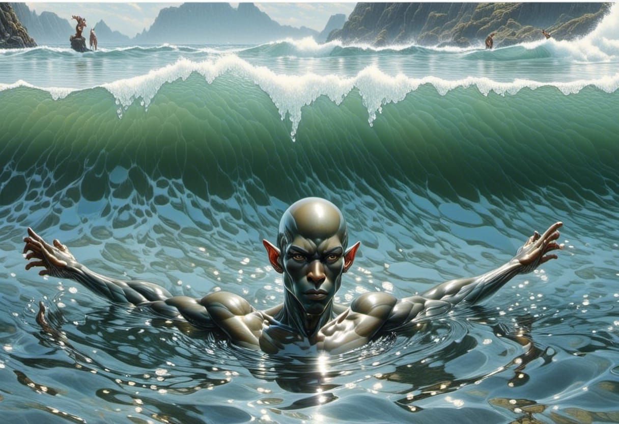 Hungarian Silver Goblin in Seaside Adventure