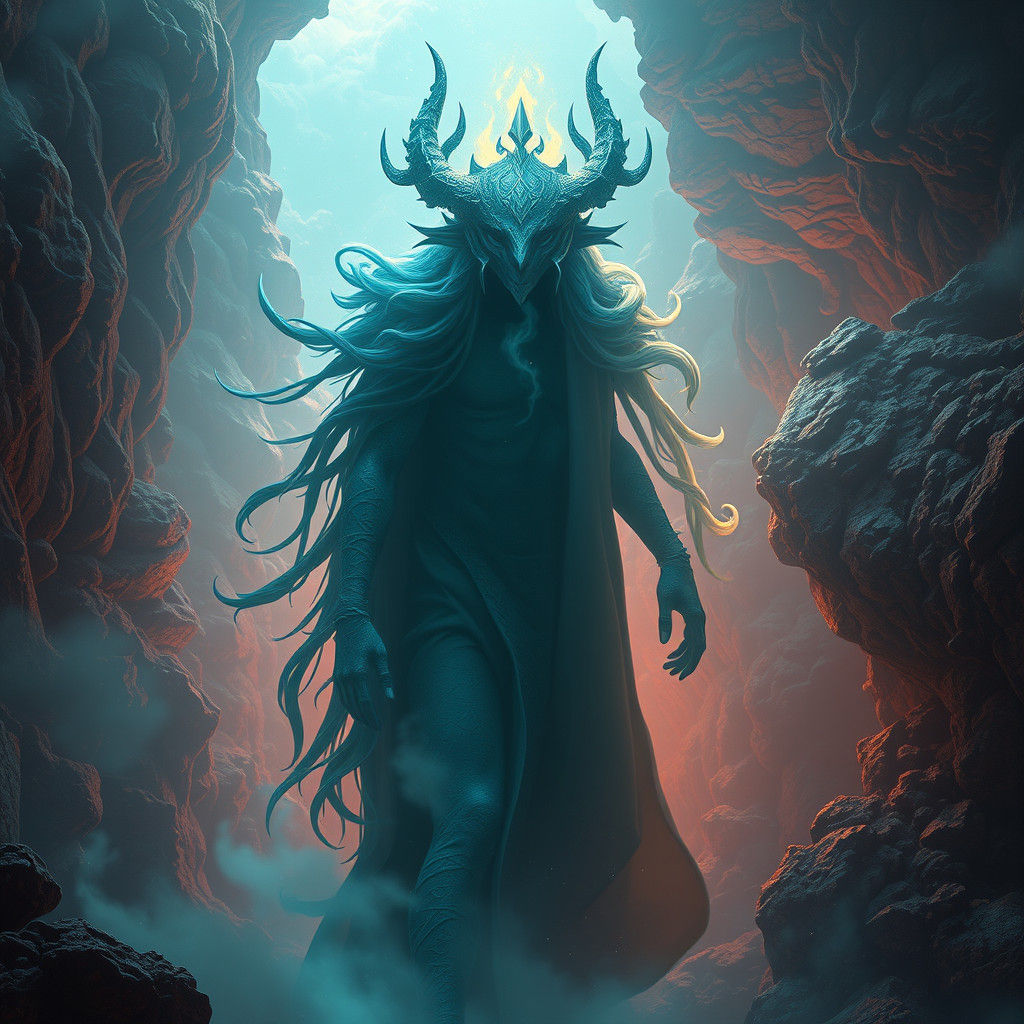 Mystical Being in Surreal Realms: Digital Concept Art