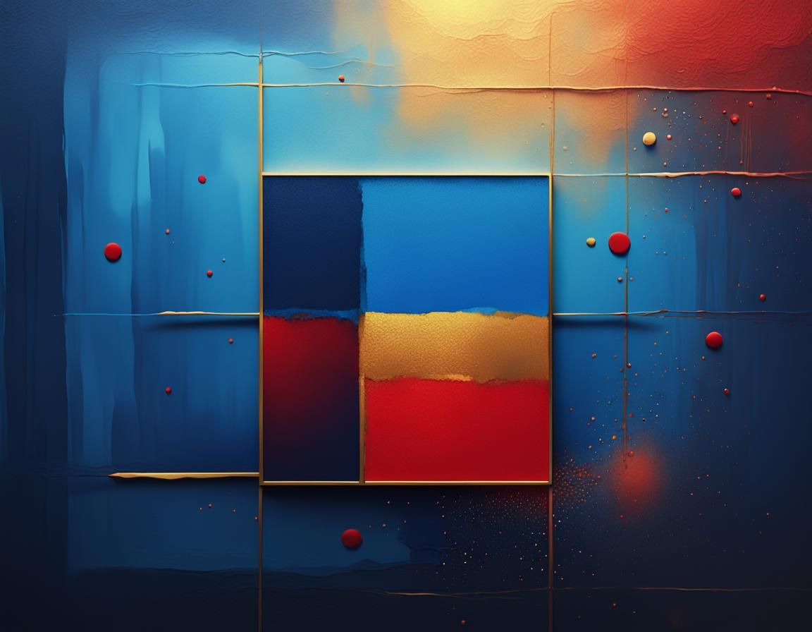 Ethereal Abstract Masterpiece in Synthetism Style