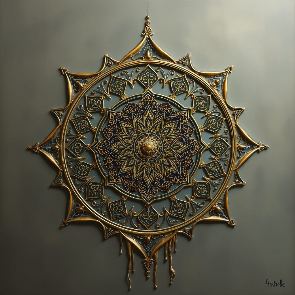 Entelechy Mandala: A Surrealist Oil Painting