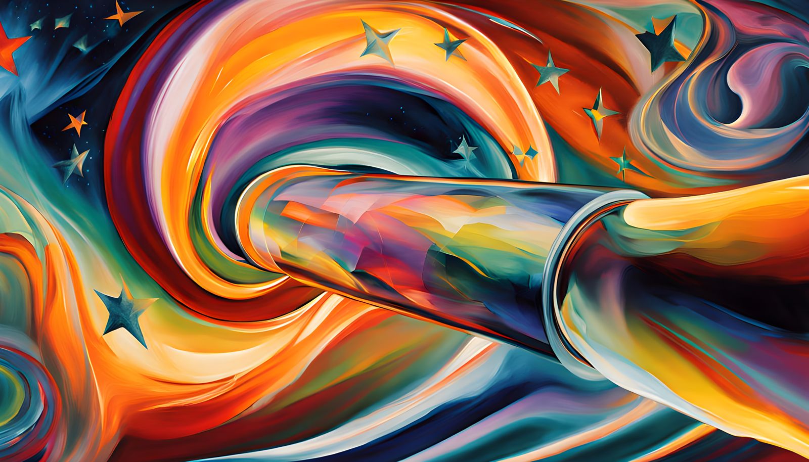 Surreal Hyper Velocity Express in Vibrant Oil Painting Style