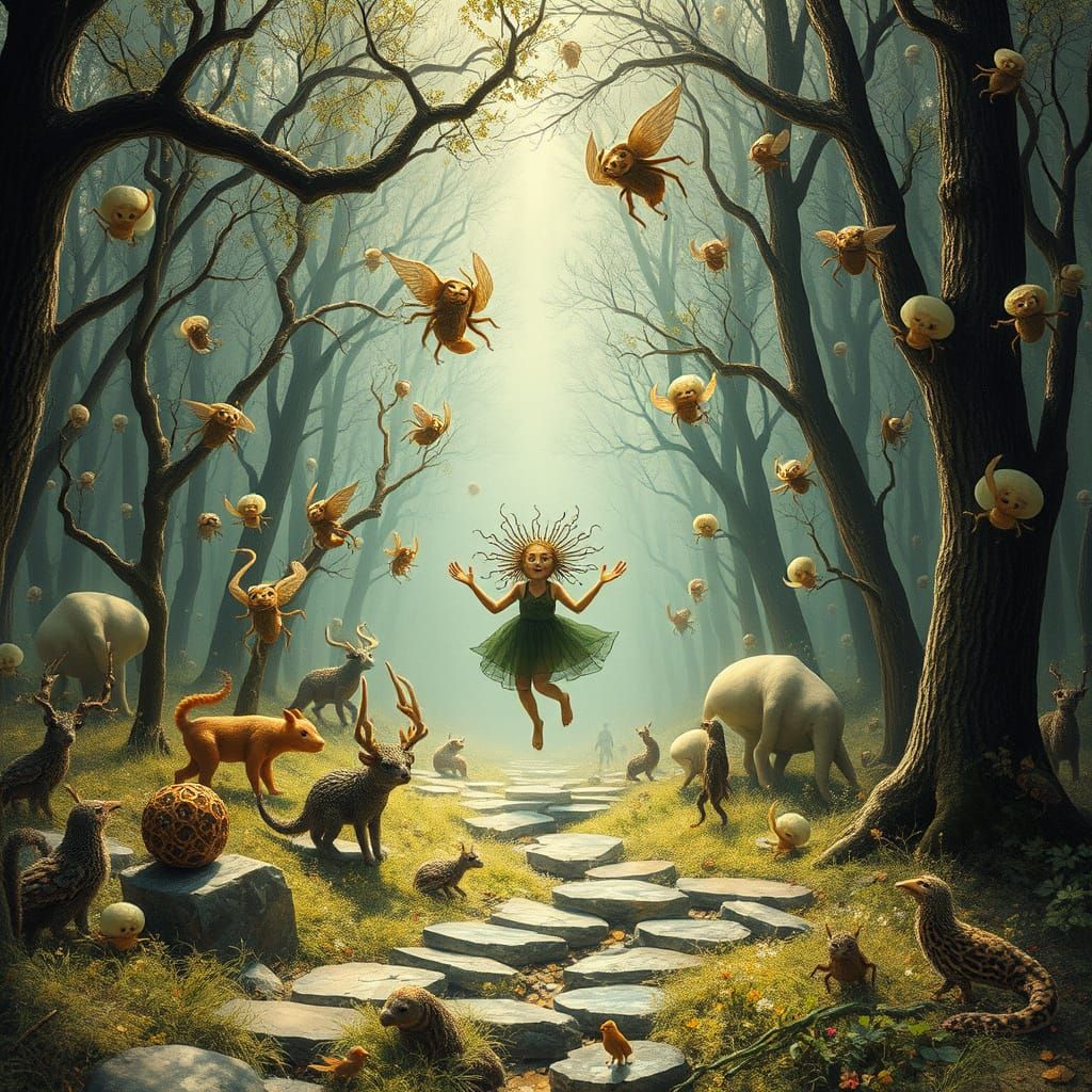 Surreal Dreamscapes in a Glass Forest: A Community of Free S...