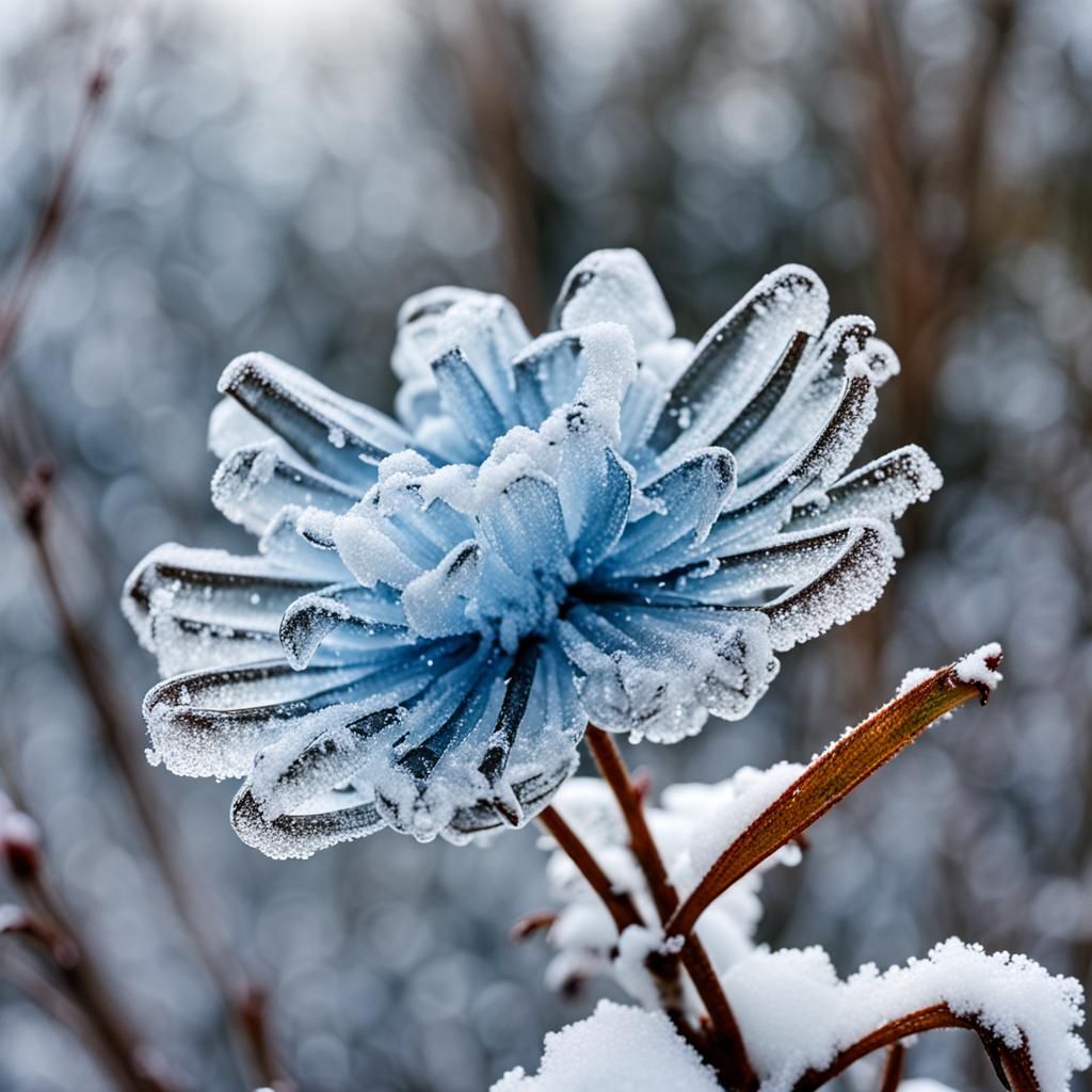 Icy Flower Digital Rendering
