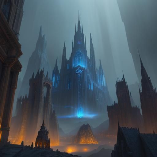 Futuristic Library Adventure in Fantasy Concept Art