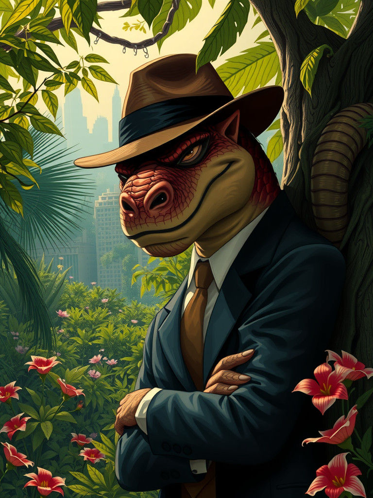 Serpent Con Man in Eden: Film Noir Aesthetic