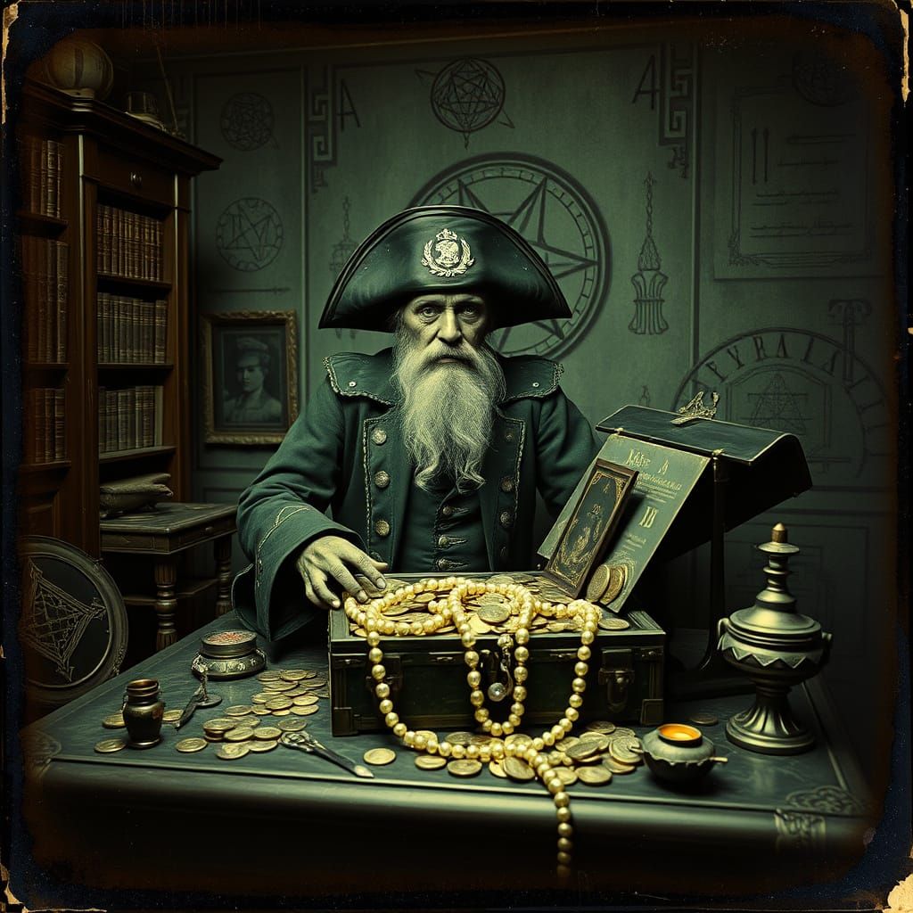 Creepy Pirate's Occult Library in Hologram