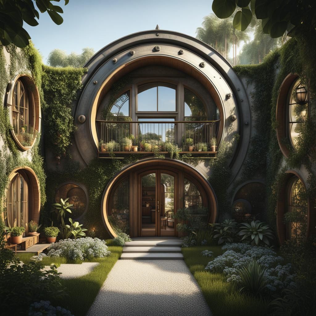 Dreamy 3-Story House with Round Windows in CryEngine