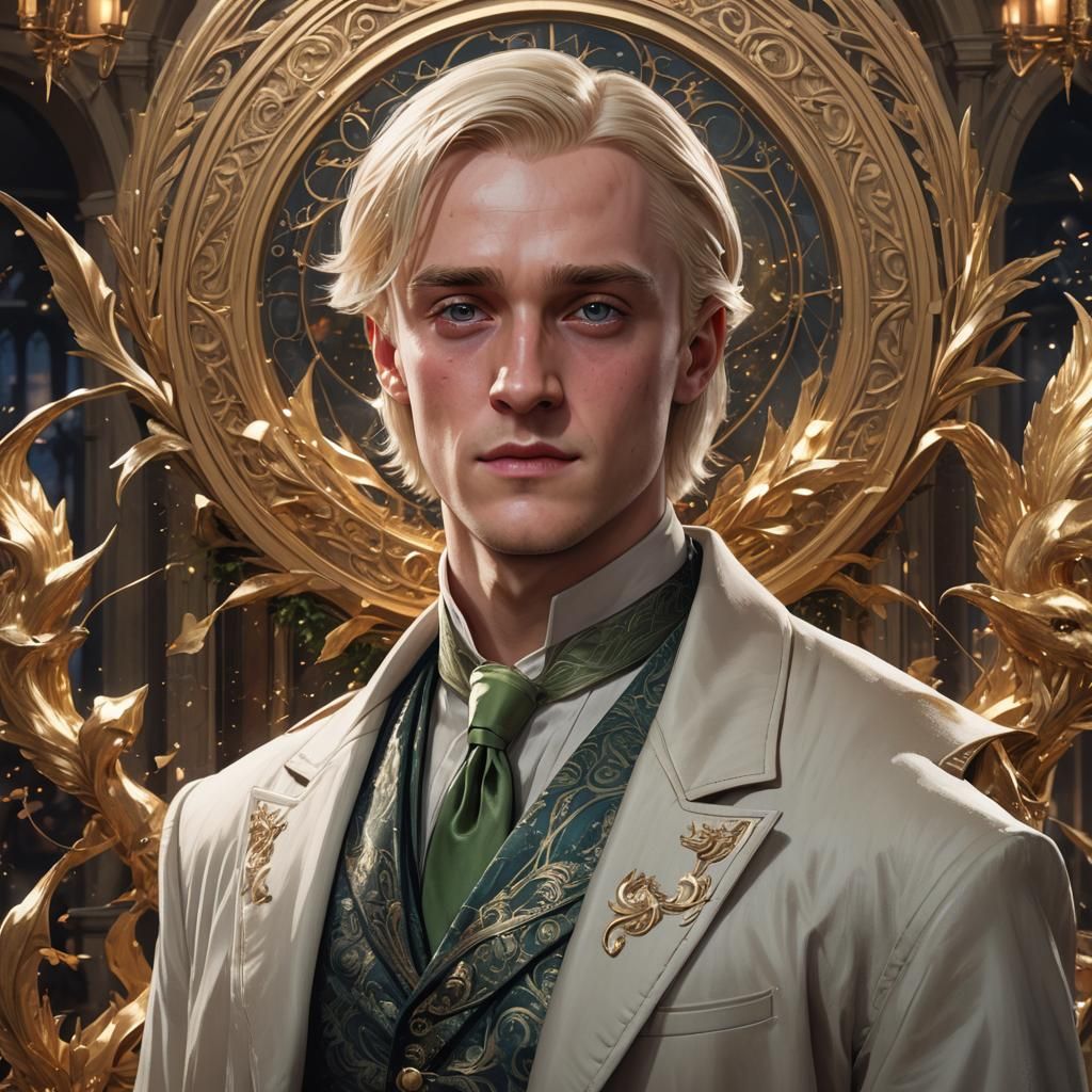 Draco Malfoy at Yule Ball: Art Nouveau Portrait
