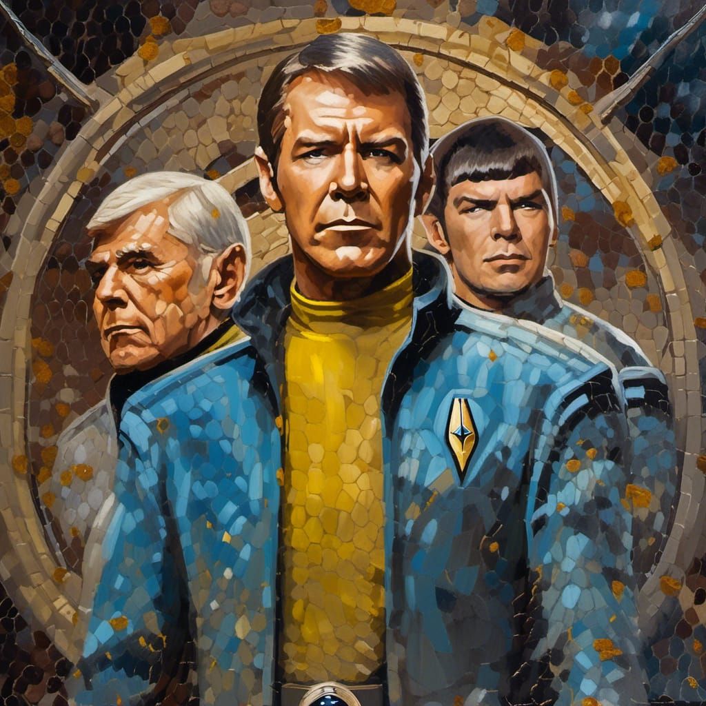 Grungy Oil Painting of Star Trek's "The Cage"