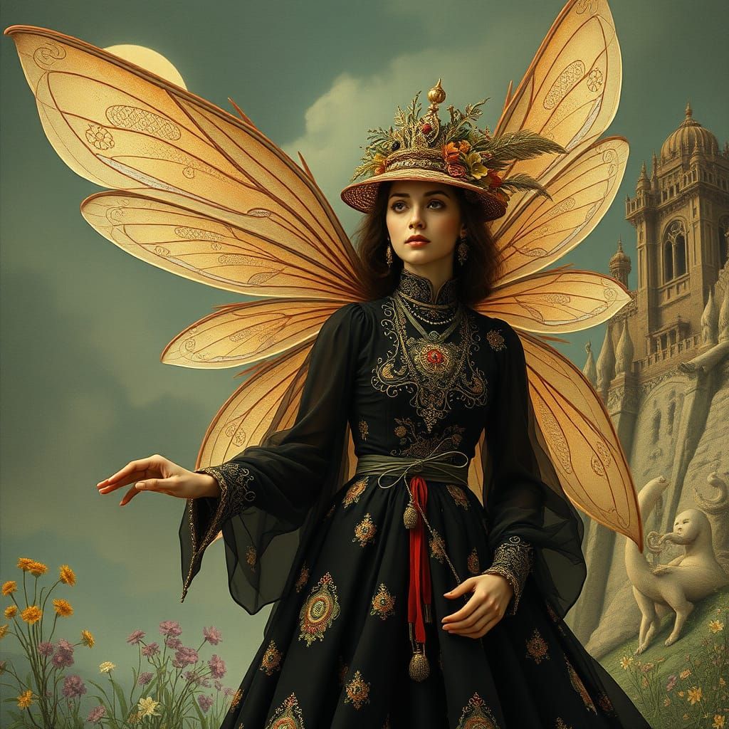 Enigmatic Fairytale Fashion in Richard Dadd Style