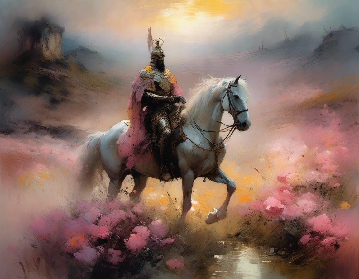 King Knight on his horse