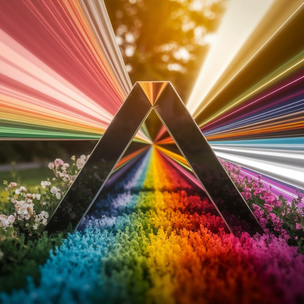 Prism Refracts Light Into Seasonal Colors