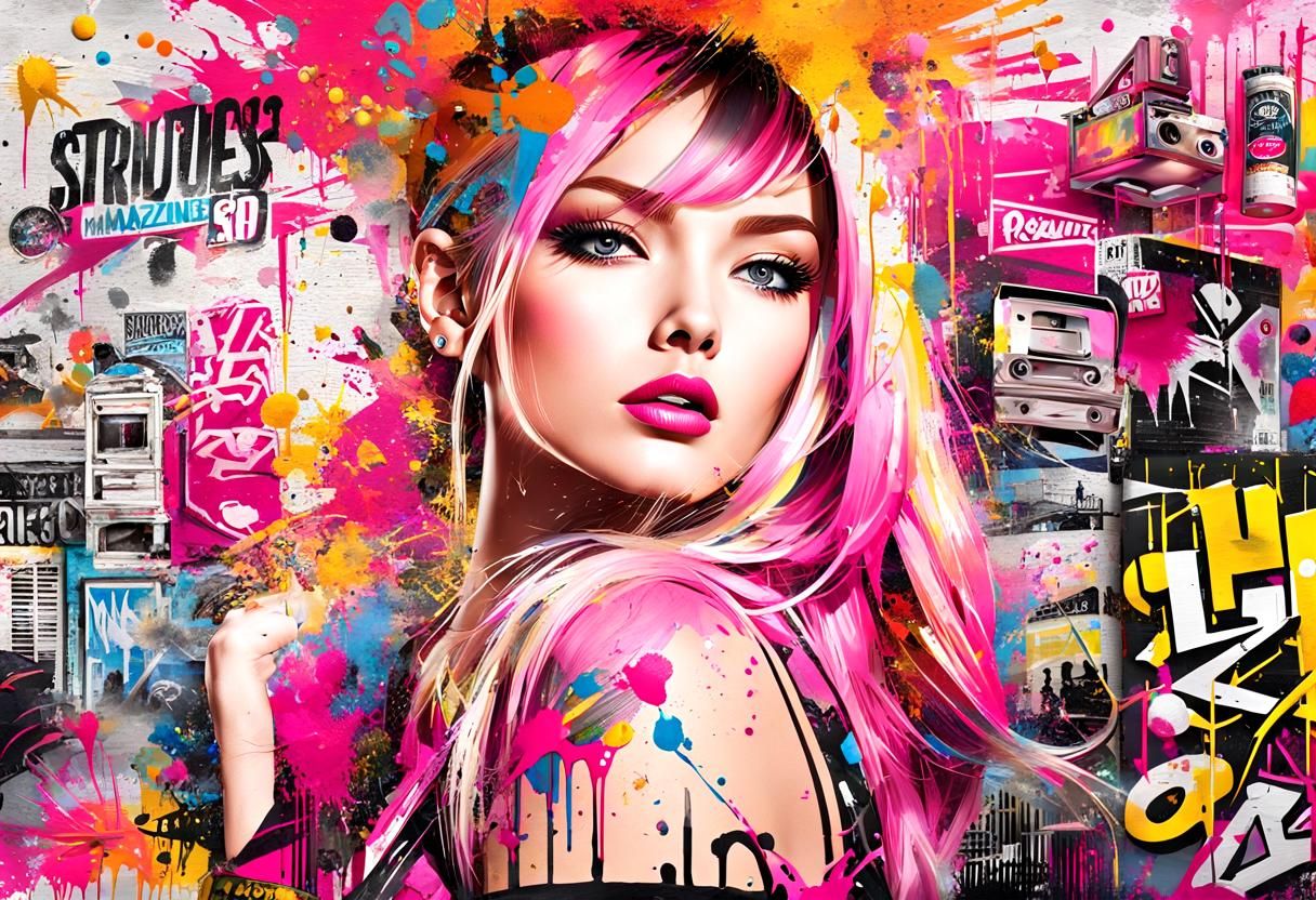 A modern mixed media image