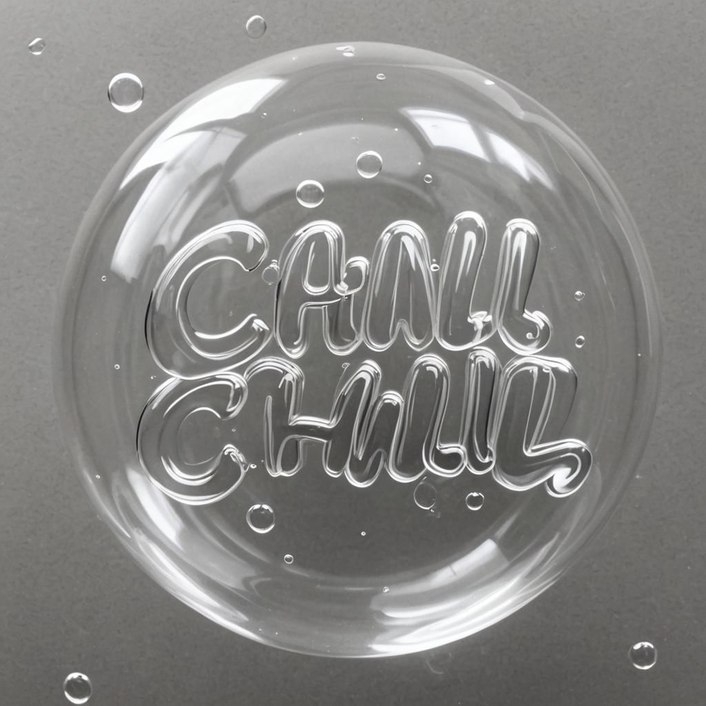 Chill in Bubble Letters